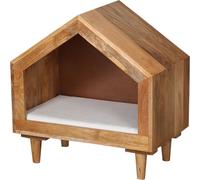 Lit pour chien Adiara 58cm - Lit design pour animaux domestiques en bois massif & coussin