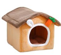 Lit pour Chien apaisant, lit pour Animal de Compagnie, Doux et Long, en Peluche Gris, lit Rond pour Chat, Maison Ronde pour Chien