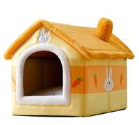 Lit pour Chien apaisant lit pour Animaux de Compagnie Doux Longue Peluche Rose Clair lit pour Chat Rond lit pour Chat Maison Ronde pour Chien lit pour Petits Chiens Chats Nes