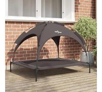 vidaXL Lit pour chien avec auvent – Anthracite, tissu Oxford et acier