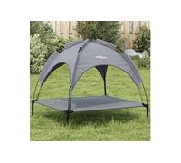 vidaXL Lit pour chien avec auvent – Anthracite, tissu Oxford et acier