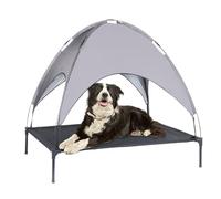 Lit pour chien avec auvent - Tente de lit pour chien, souple, pliable, pare-soleil haute charge, respirant, isolé, pour voyage, voiture, camping, lieu de travail, plage, appartement, cour