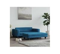 Lit pour Chien avec Extension, Canapé pour Animaux de Compagnie avec Cadre en Bois, Panier pour Chiots Maison 172019