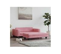Vidaxl Lit Pour Chien Avec Extension Rose 100x50x30 Cm Velours