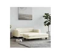 Vidaxl Lit Pour Chien Avec Extension Crème 100x50x30 Cm Velours