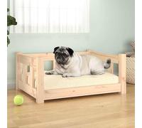 Lit pour Chien avec stockage Pin massif animaux Mobilier chien de repos vidaXL v