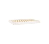 Vidaxl Lit Pour Chien Blanc 101,5x74x9 Cm Bois De Pin Solide
