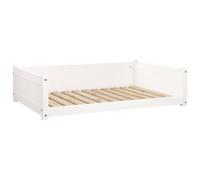 vidaXL Lit pour Chien Blanc 105,5x75,5x28 cm Bois de Pin Solide Canapé Chiot