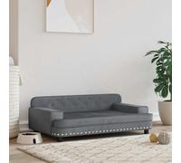Lit pour Chien Canapé Panier pour Animaux de Compagnie Gris Clair Velours vidaXL