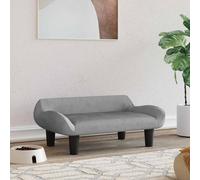 Lit pour Chien Canapé Panier pour Animaux de Compagnie Gris Clair Velours vidaXL