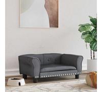 Lit pour Chien Canapé Panier pour Animaux de Compagnie Noir Similicuir vidaXL