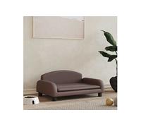 vidaXL – Lit pour chien 171967 – Similicuir Marron 70x45x30 cm