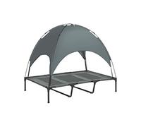Lit pour chien chat sur pied velum anti-UV tissu Oxford micro-perforé sac transport inclus gris