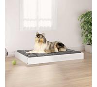 Lit pour Chien Cire marron Bois de Pin Massif Espace repos animal canin vidaXL v