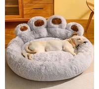 Lit pour Chien de Grande Taille, Cage de Luxe en Peluche, antidérapant, Mignon, Patte d'ours, Anti-anxiété, pour Chiens de Grande Taille, Jumbo,