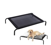 Lit pour Chien D'Extérieur Tanière Respirante Format | Lit De Camp Extérieur Pour Animal Conçu Pour Les Chiens De Petite Et Moyenne Taille Par Temps Chaud Convient Pour Intérieur