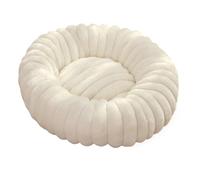 Lit pour Chien en Forme De Beignet en Peluche - 40 Cm, Petit Chat Rond, Soulagement De L'anxiété, Apaisant, Coussin Moelleux Doux Antidérapant Lavable, Nid De Couchage d'hiver Chaud pour Chiot
