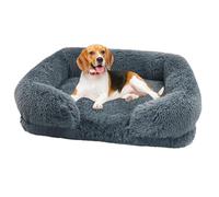 Lit pour chien en fourrure de forme carrée chaude, douce et confortable en | Lits doux pour animaux de compagnie de forme carrée pour chats, chiots