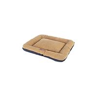 Lit pour Chien en Velours côtelé Jaune: Taille Extra Grande, Housse Amovible, Coussin Doux pour Chiens-nid pour Animaux de Compagnie pour Dormir, Tapis de Caisse, a