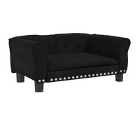 Lit pour chien en velours Noir 70x45 cm