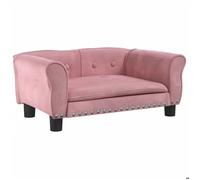 Lit pour chien en velours Rose Blush 70x45 cm