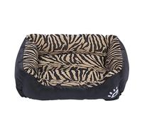 Lit pour Chien et Chat de Petite Race Coussin de Couchage pour Chien Panier Doux et Lavable Canapé pour Chat Imprimé Tigre Taille 3XL