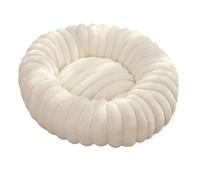 Lit pour chien et chat en peluche - Lit lavable en forme de beignet - Antidérapant - Lit rond pour chat et petit chien - Lit lavable pour animaux de compagnie - Lit de repos pour chiens et chats