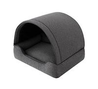 Lit Pour Chien et Chat - Maison en Tissu, Niche, Panier, Couchette, Canapé - Meubles Pour Animaux - Anthracite, L : 60 x 47 cm