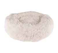 Lit Pour Chien Flamant Rose Rond Blanc Antidérapant Lavable En Peluche
