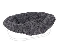 Lit pour Chien - FLAMINGO - Cuddly - Housse Amovible - Lavable à 30°C - Gris 80/90 cm