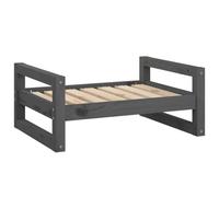 Lit pour chien Gris 65,5x50,5x28 cm Bois de pin solide