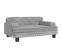 vidaXL Lit pour chien 70 x 45 x 30 cm velours gris clair
