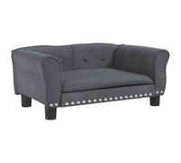 Lit pour chien gris foncé 70x45x30 cm velours