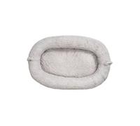 VEVOR Lit pour Chien Humain 132x86x24 cm Panier Géant pour Chien en Mousse à Mémoire de Forme Orthopédique avec Poche Latérale, Poignée, Fermeture Éclair, Housse Amovible, Lavable en Machine, Gris