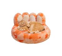 Lit pour chien - Lit pour animal de compagnie - Lit pour animal de compagnie confortable - Soulage le stress avec coussin en peluche - Lavable - Pour cage, salon, terrasse - Gris doux