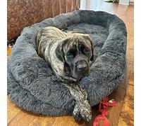 Lit pour Chien, lit pour Chien, Taille Humaine, adapté à Vous et à Vos Animaux de Compagnie, lit de Luxe en Fourrure pour Chien, Lavable, Grand lit pour Chien, pouf Confortable en Peluche pour