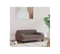 Lit pour chien marron 70x45x30 cm similicuir 171891