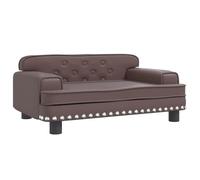 Lit pour chien marron 70x45x30 cm similicuir