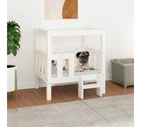 Lit pour Chien Marron Miel 105,5x83,5x100cm Bois de Pin Solide Couchage vidaXL