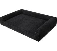 Lit pour chien, matelas pour chien, canapé pour chien, pour petits et grands chiens, coussin pour chien, panier pour chien, animal domestique, couchage, meuble pour chien, noir, L : 78x53 cm