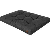 Lit pour chien, Matelas rectangulaire pour chien, Canapé pour chien, Chien moyen, Coussin, Panier, Animal de compagnie, Caisse pour chien, Couchage, Meuble pour chien, [L] - 90 x 70 cm, Noir