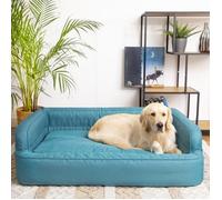 Lit pour chien, Meubles pour animaux, Lit pour chat, Housse amovible, Panier pour chien, Coussin pour chien, Bleu, XL: 96x62 cm