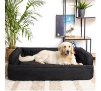 Lit pour chien Meubles pour animaux Lit pour chat Housse amovible Panier pour chien Coussin pour chien Noir XXL: 7x79 cm