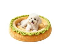 Lit pour Chien Moelleux, Panier pour Animaux en Forme De Hamburger, Chaud, Doux et Confortable, Lavable en Machine, Un pour Les Chats et Les Chiens (Standard,S-Ø35CM)