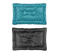 Lit pour chien motif mandala radial géométrique bleu sarcelle, fond antidérapant, tapis moelleux pour plusieurs scénarios, literie pour animaux de compagnie, cadeau imprimé, 60 x 45 cm