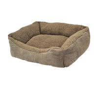 Lit pour chien Nobby Pet Komfortbett Eckig Classic Teddy Marron 70x60x20 cm