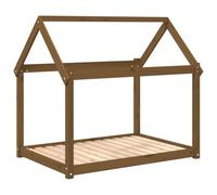 Lit pour Chien Panier canapé Confortable 111 x 80 x 100 cm Bois de pin Solide Marron 02_0042657