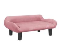 Lit pour Chien Panier canapé Confortable 70 x 40 x 24 cm Velours Rose 02_0042795