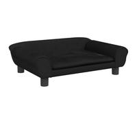 Lit pour Chien Panier canapé Confortable 70 x 48 x 22 cm Velours Noir 02_0042886