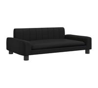 Lit pour Chien Panier canapé Confortable 90 x 53 x 30 cm Similicuir Noir 02_0042979